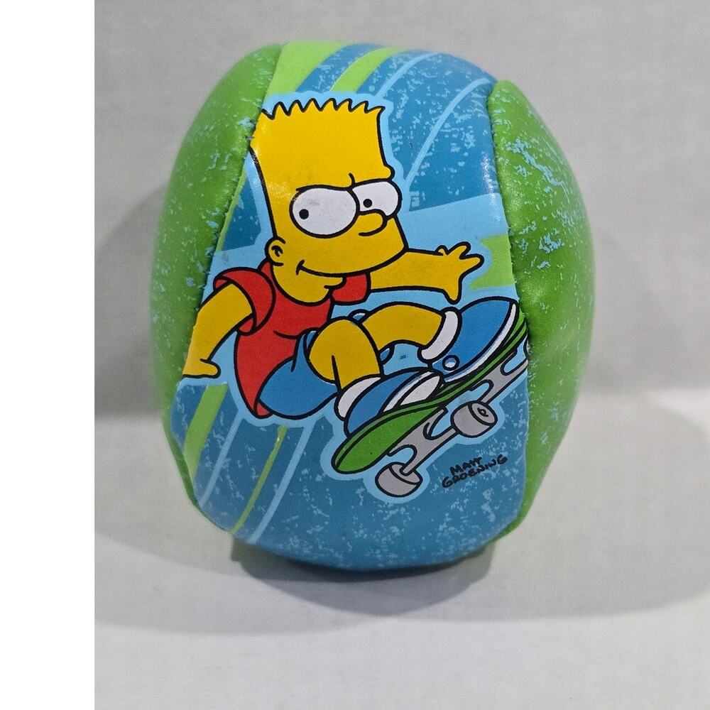Vintage 2006 The Simpsons Bart Simpson Skateboard KellyToy 2" Ball